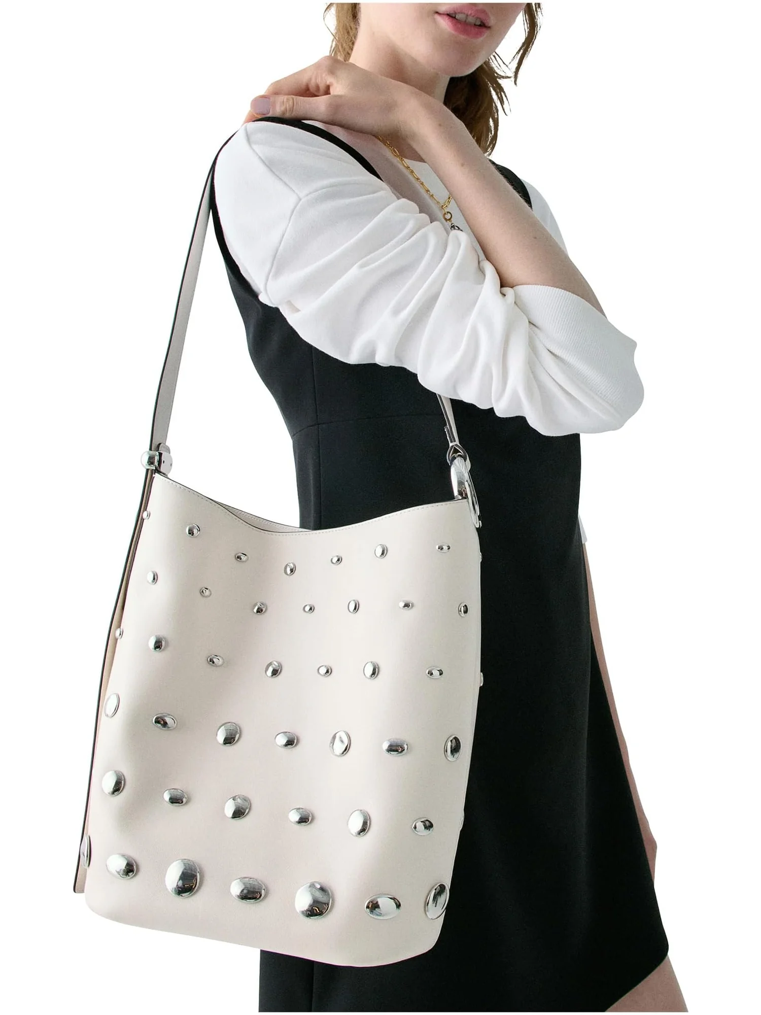 Сумка Kate Spade New York Halo Studded Fine Grain Leather Bucket — 5