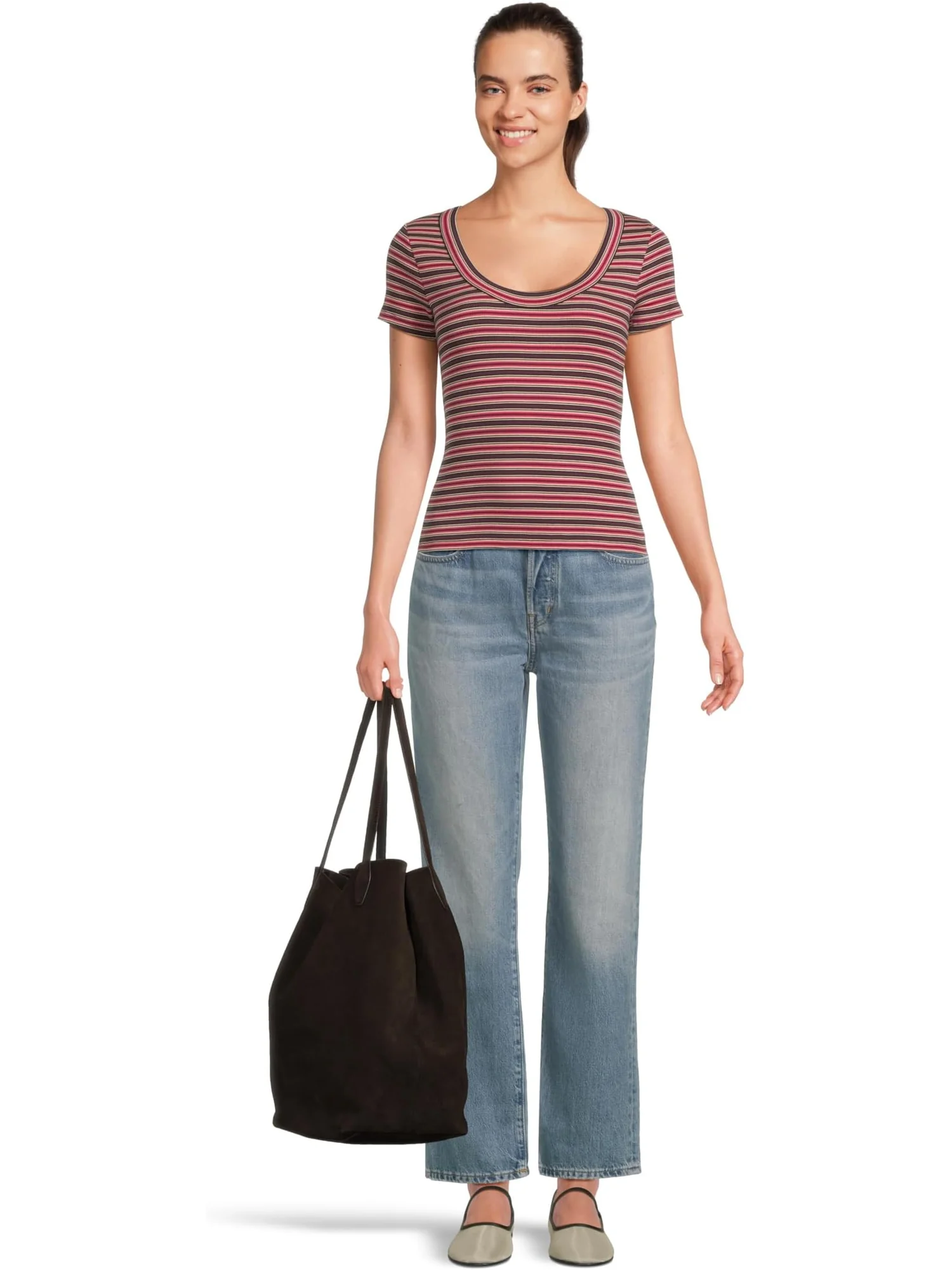 Сумка Madewell Oversized Soft Grain Shopper - Suede — изображение 5 из 6, карабовый