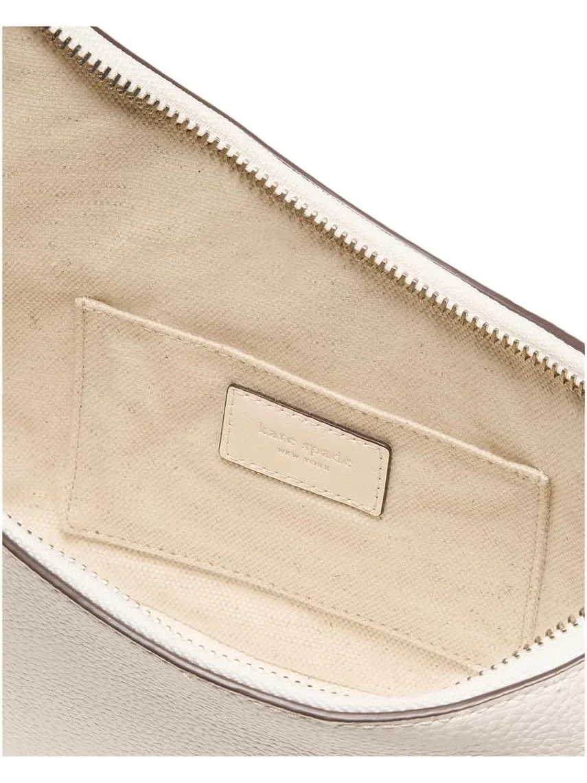 Сумка кросс-боди Kate Spade New York Duo Pebbled Leather Crossbody Bag With Embellished Strap — изображение 3 из 5, бежевый