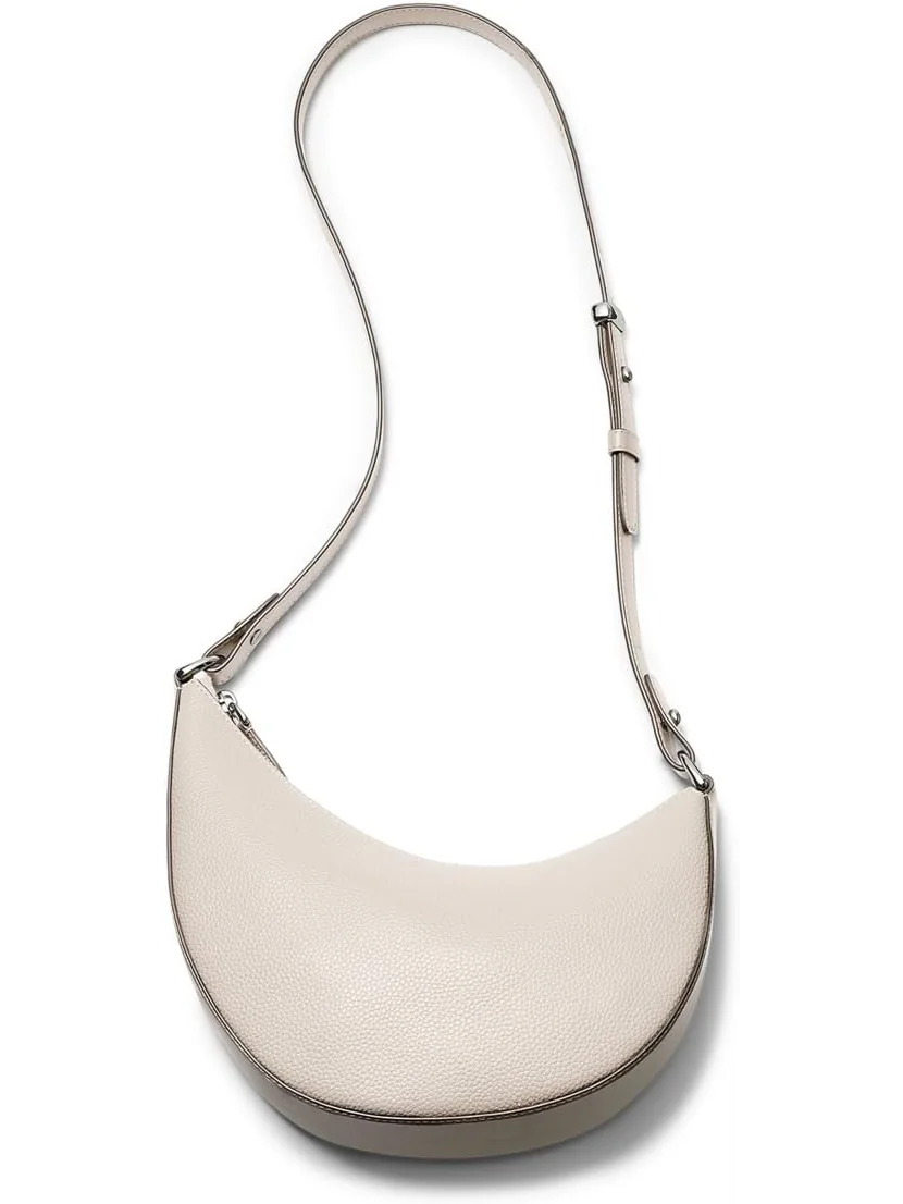Сумка кросс-боди Kate Spade New York Duo Pebbled Leather Crossbody Bag With Embellished Strap — изображение 4 из 5, бежевый