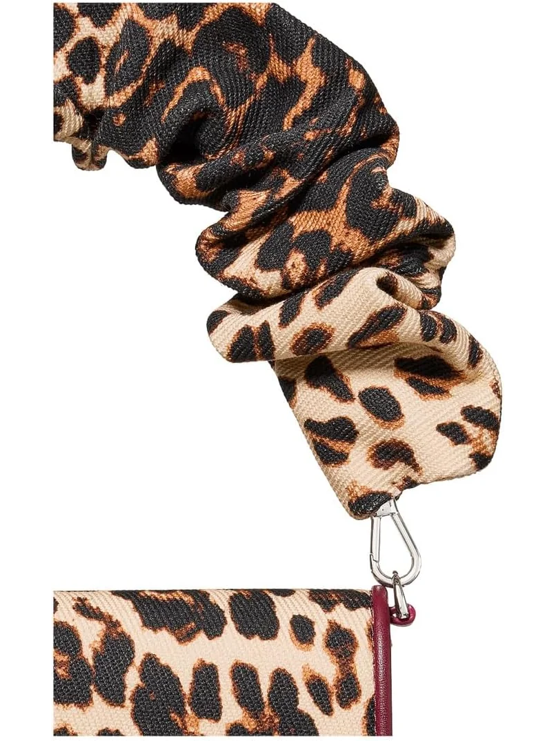 Сумка кросс-боди Kate Spade New York Natasha Downtown Leopard Fabric Card Case Crossbody With Scrunch Strap, мульти