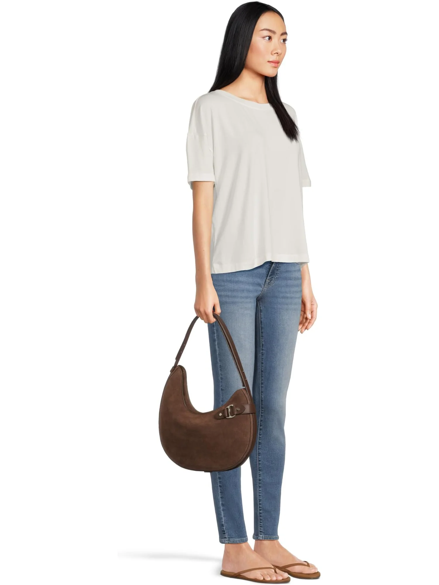Сумка через плечо Lauren Ralph Lauren Suede Large Tasha Shoulder Bag — 6