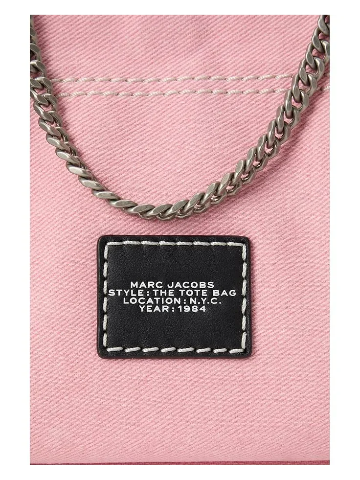 Женская сумка-тоут через плечо с цепочкой из денима Marc Jacobs — изображение 4 из 6, розовый