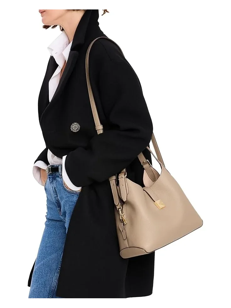 Женская сумка-тоут Deco из зернистой кожи, средний размер, через плечо. Kate Spade New York — изображение 7 из 7, бежевый