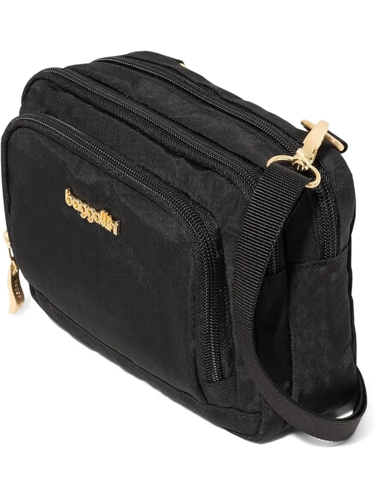 Женский кошелек-кроссбоди Trifecta RFID Baggallini — изображение 4 из 6, черный золотистый