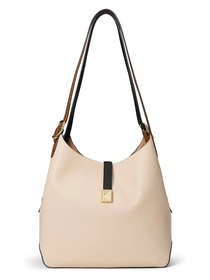 Большая женская сумка через плечо Deco Colorblocked из зернистой кожи. Kate Spade New York