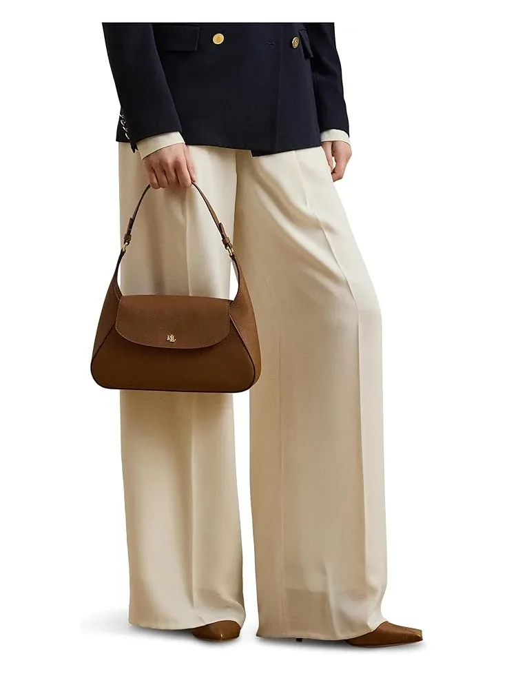 Женская сумка через плечо Crosshatch Medium Schylar Lauren Ralph Lauren — изображение 5 из 5, бежевый