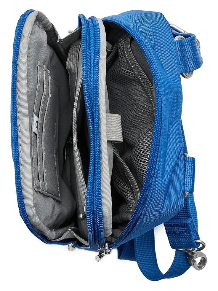 Женская противоугонная мини-сумка через плечо Securtex Everything Crossbody Baggallini — изображение 5 из 5, лазурит