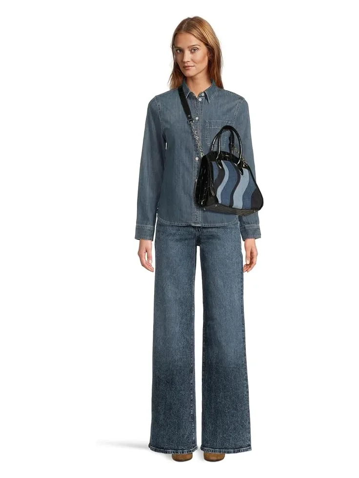 Women's Brahmin Rosetta Satchel — изображение 5 из 6, синий