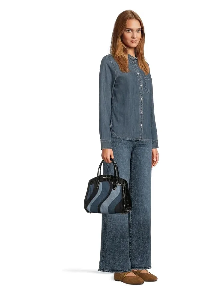 Women's Brahmin Rosetta Satchel — изображение 6 из 6, синий
