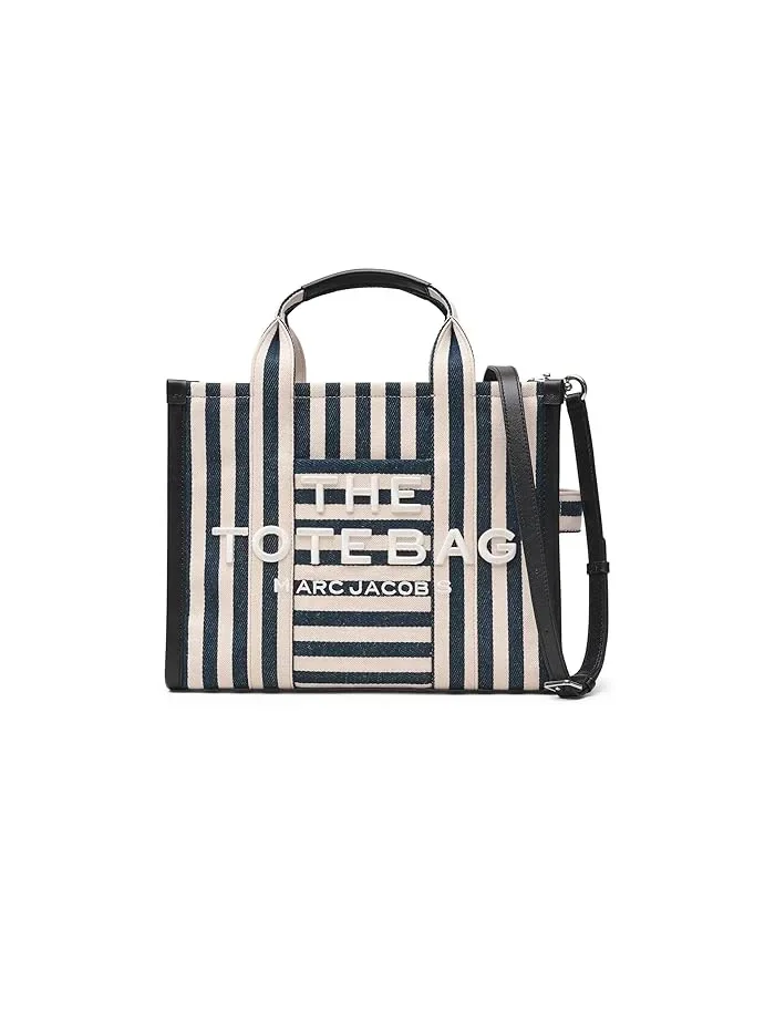 Сумка тоут из канваса The Stripe Canvas Medium Marc Jacobs
