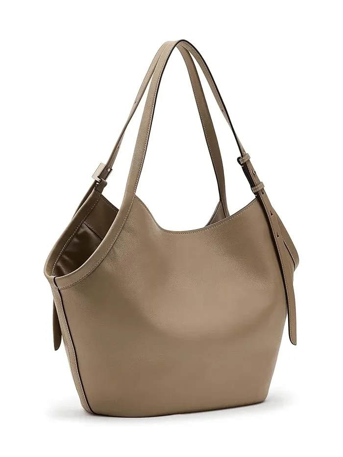 Сумка-тоут из натуральной кожи Deco Fine Grain Leather Tulip Tote Kate Spade New York — изображение 2 из 5, черничный