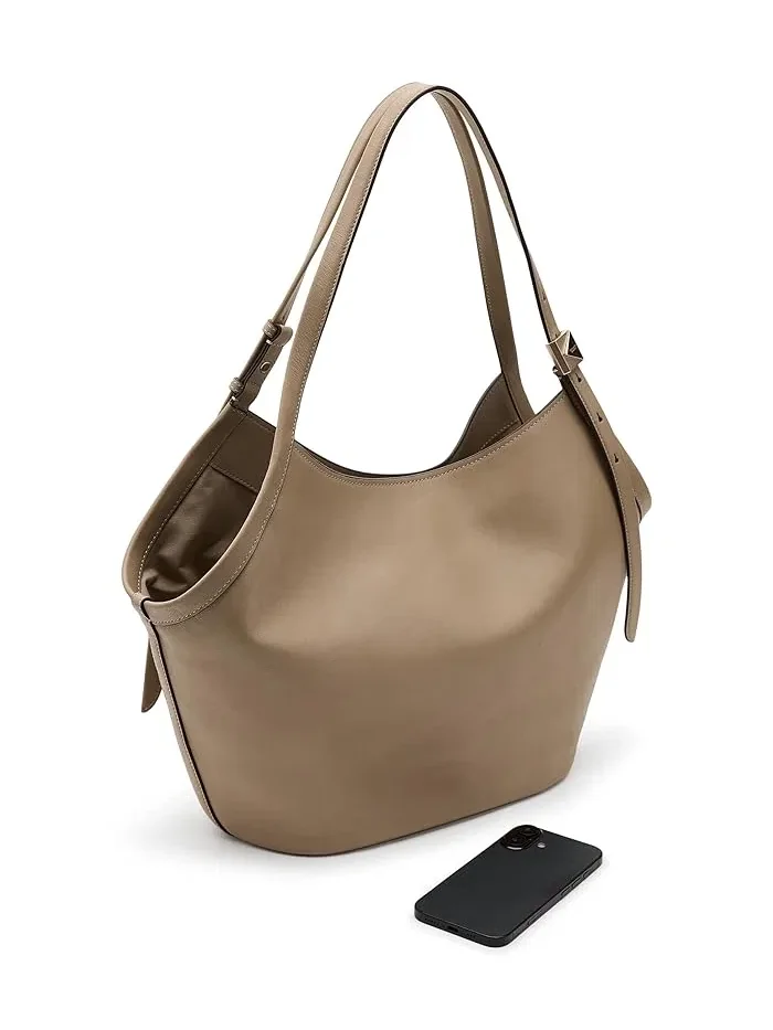 Сумка-тоут из натуральной кожи Deco Fine Grain Leather Tulip Tote Kate Spade New York — изображение 3 из 5, черничный