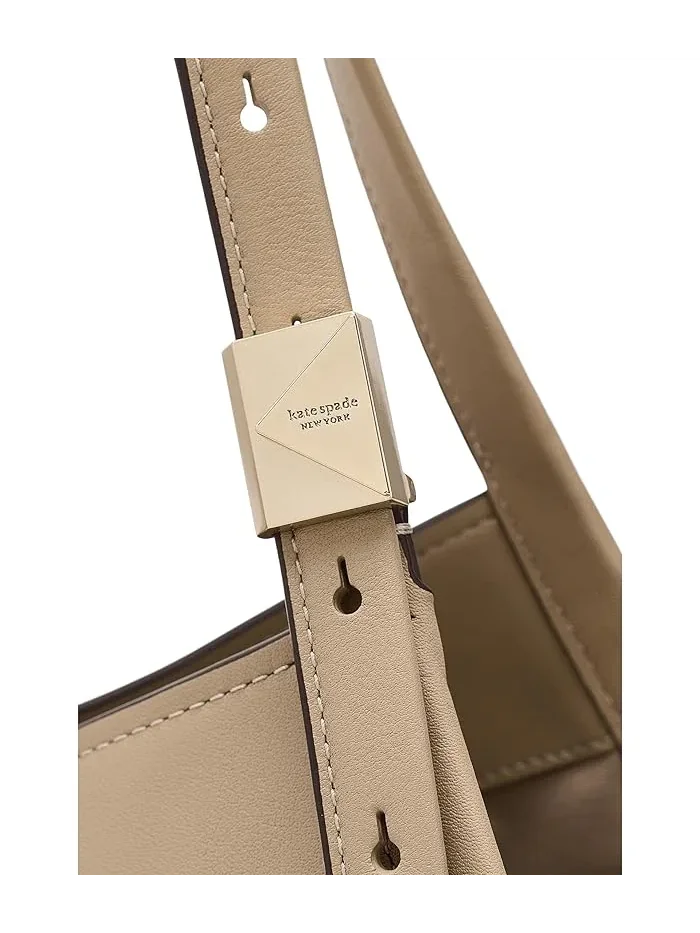 Сумка-тоут из натуральной кожи Deco Fine Grain Leather Tulip Tote Kate Spade New York — изображение 4 из 5, черничный