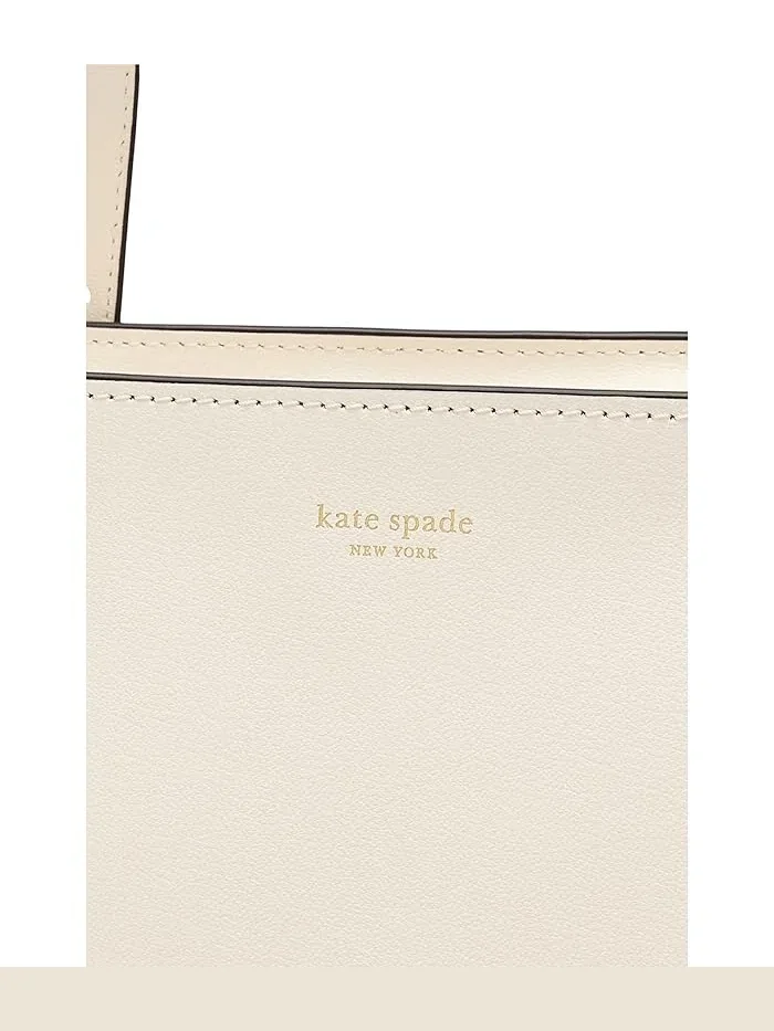 Сумка-тоут из кожи Kate Spade New York — изображение 4 из 5, бежевый