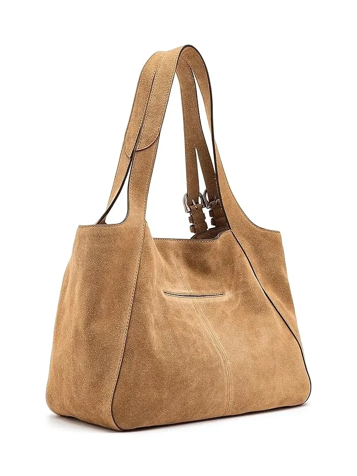 Сумка тоут из замши Heather Suede Frye — изображение 2 из 5, бежевый