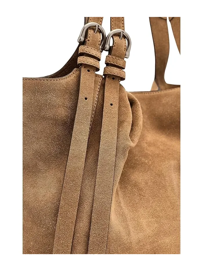 Сумка тоут из замши Heather Suede Frye — изображение 4 из 5, бежевый