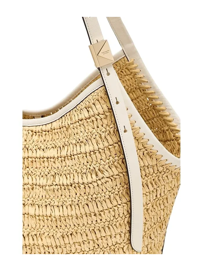 Сумка-тоут соломенная Deco Straw Tulip Tote Kate Spade New York — изображение 4 из 5, прозрачный