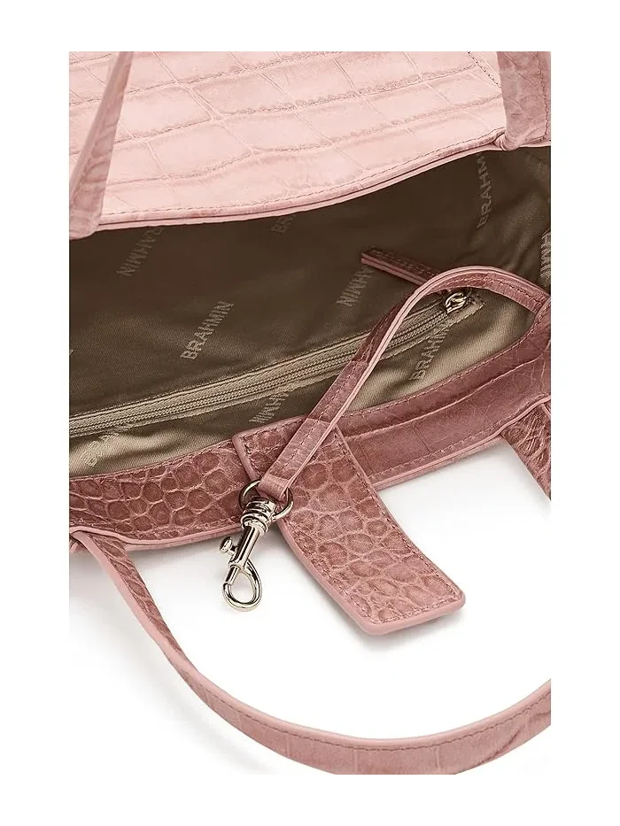 Сумка тоут Small Mona Brahmin — изображение 5 из 5, пудровый розовый