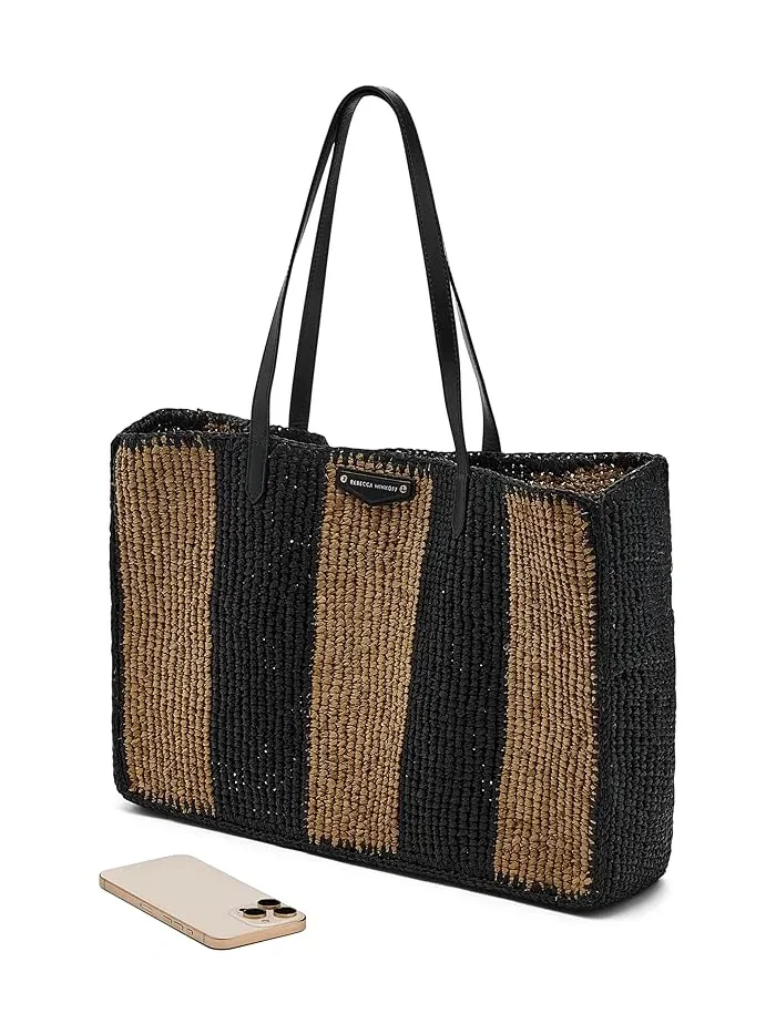 Сумка тоут Large Tote Rebecca Minkoff — изображение 3 из 5, черный/коричневый