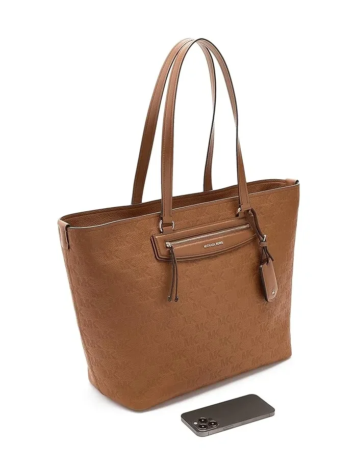 Сумка тоут кожаная Jet Set Travel XL Multi Function Tote MICHAEL Michael Kors — изображение 3 из 5, коричневый