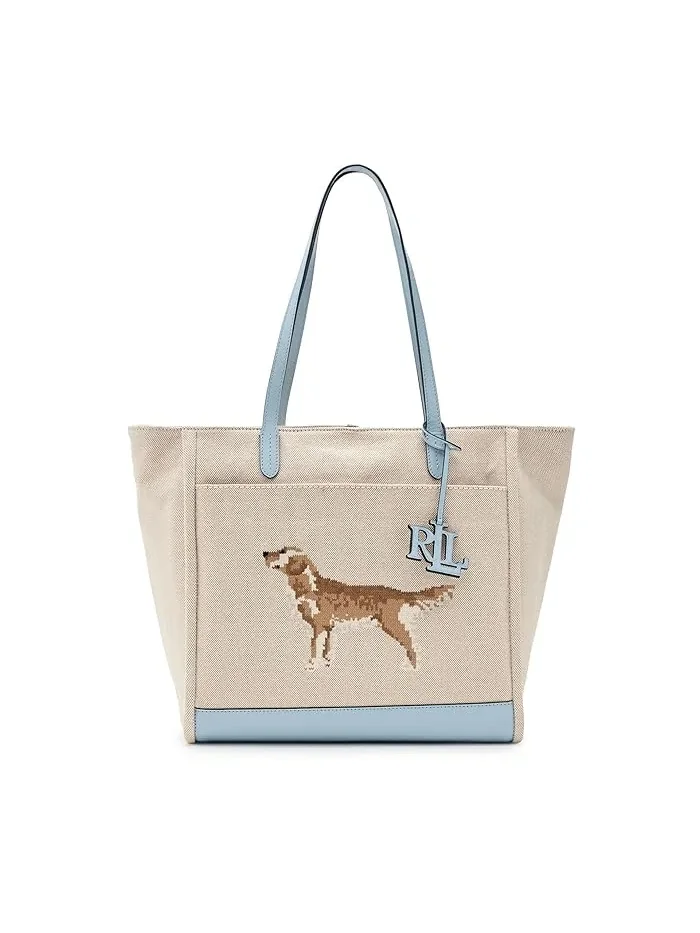 Сумка тоут с вышивкой собаки Cameryn Lauren Ralph Lauren