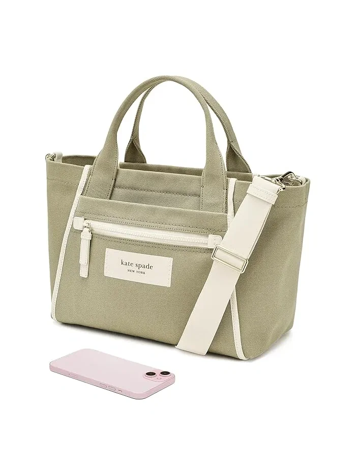 Сумка тоут из холста модель Dash Kate Spade New York — изображение 3 из 5, аквамариновый