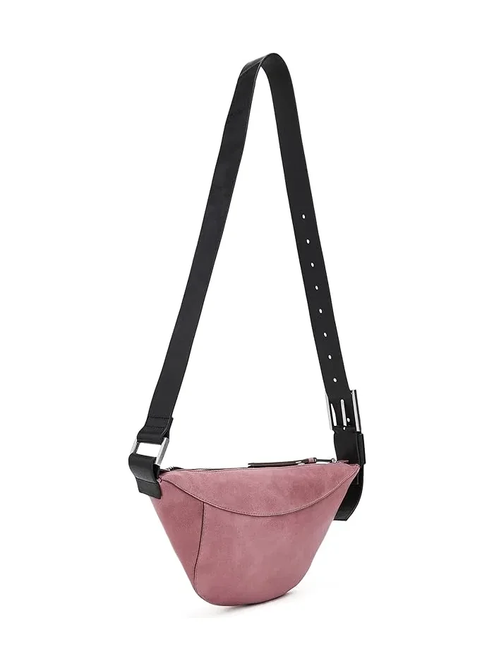 Сумка кроссбоди Luna из ягненка кожи AllSaints — изображение 2 из 5, розовый