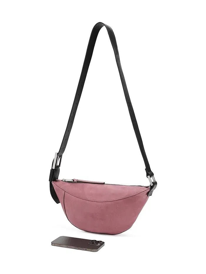 Сумка кроссбоди Luna из ягненка кожи AllSaints — изображение 3 из 5, розовый