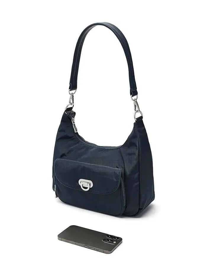 Сумка-кроссбоди с застежкой Coastal Flip Lock Half Moon Baggallini — изображение 3 из 5, полуночный цветок
