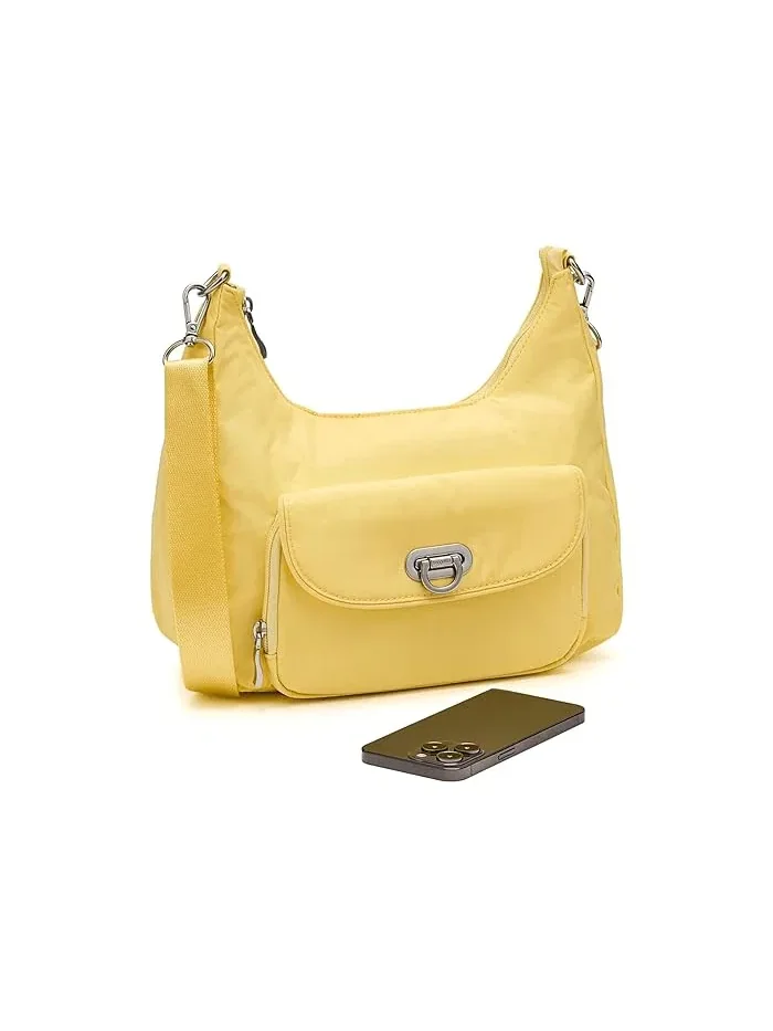 Сумка-кроссбоди Baggallini Coastal Flip Lock Half Moon — изображение 3 из 5, желтый