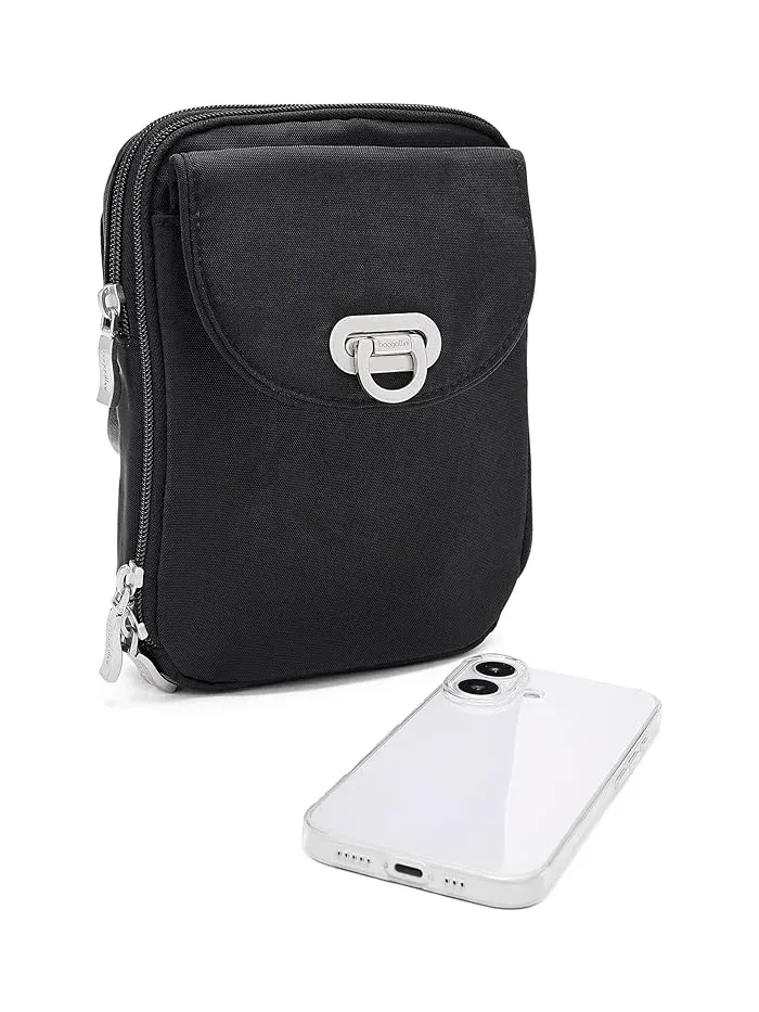 Сумка кросс-боди с застежкой-замком Coastal Flip Lock Venture Baggallini — изображение 3 из 5, черный