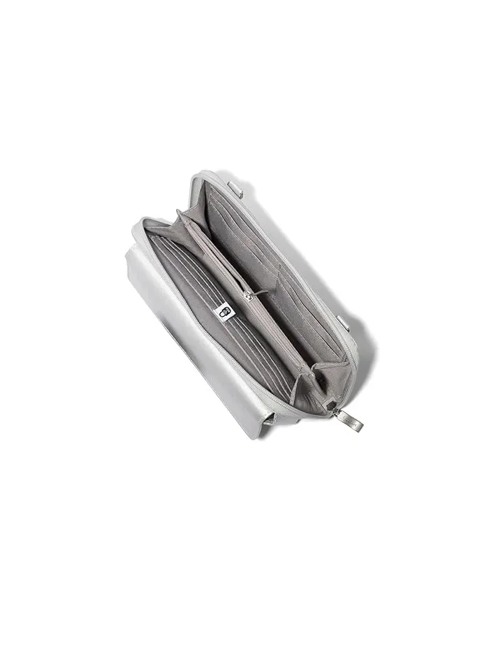 Кошелек-кроссбоди с RFID Silver Metallic, Baggallini — изображение 4 из 5, серебристый металлик