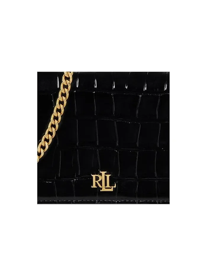 Сумка кросс-боди кроко-тиснение Medium Adair II Lauren Ralph Lauren — изображение 5 из 5, розовый