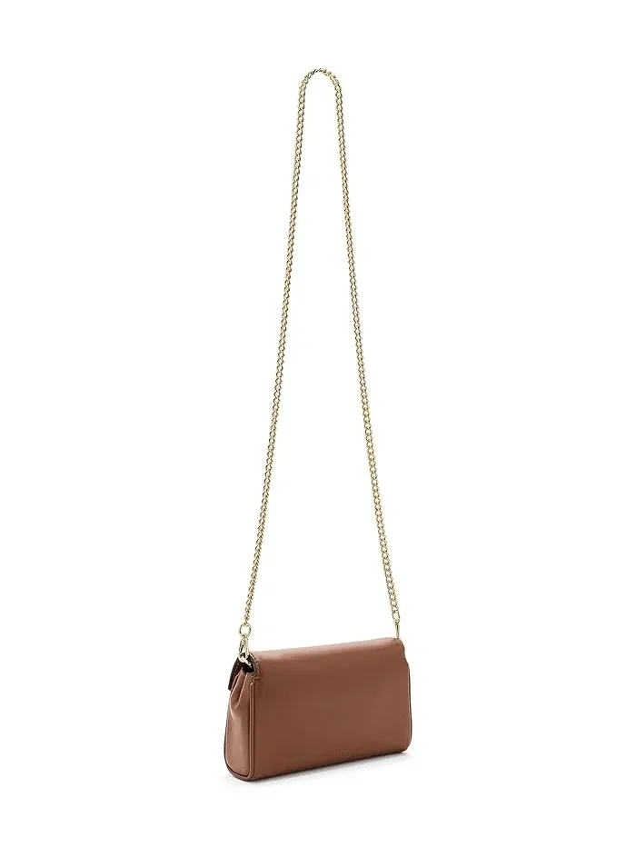 Сумка-кошелек кросс-боди кожаная Nappa Leather Tanner Lauren Ralph Lauren — изображение 2 из 5, бежевый