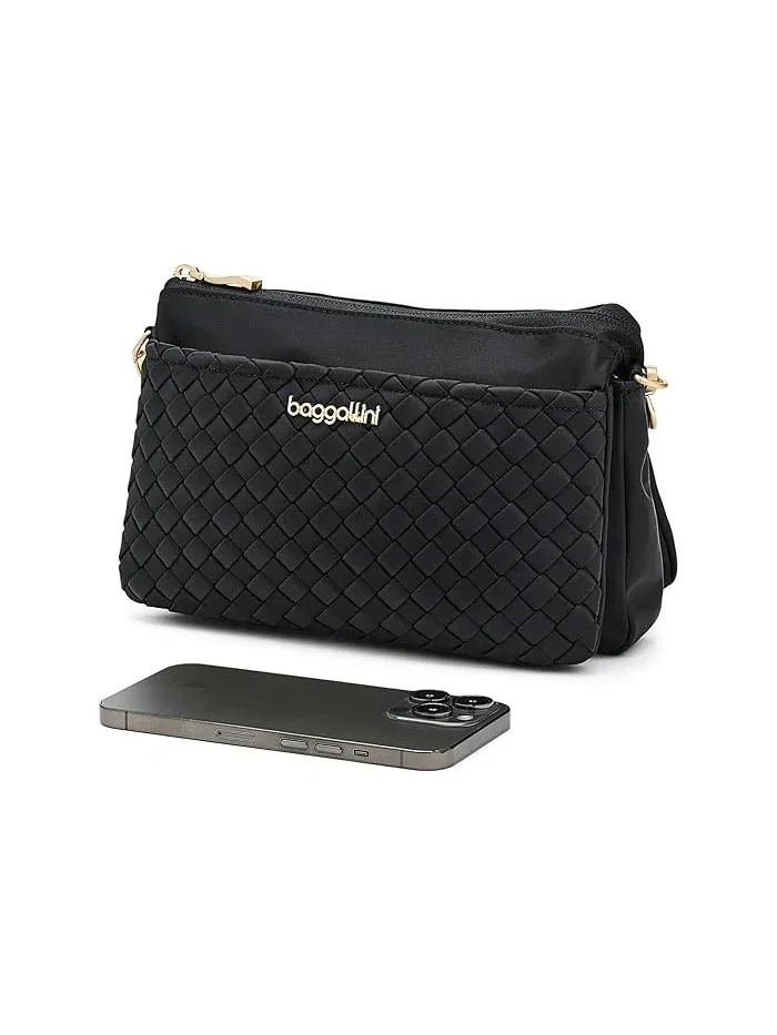 Сумка кросс-боди Perry Woven Baggallini — изображение 3 из 5, черный