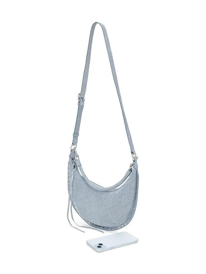 Сумка кросс-боди Rebecca Minkoff Darren SM Crescent — изображение 3 из 5, джинсовый синий