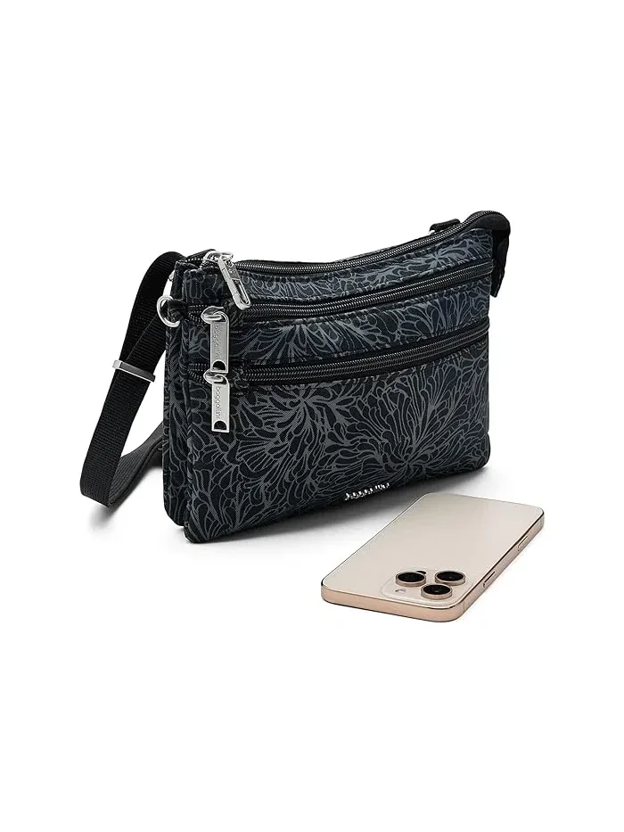 Сумка кросс-боди Classic Anti-Theft Stash Baggallini — изображение 4 из 5, полуночный цветок