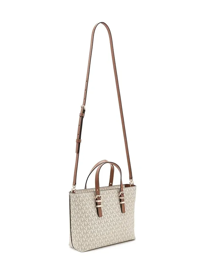 Сумка-тоут кросс-боди Quinn Small East West MICHAEL Michael Kors — изображение 2 из 5, ваниль/орех