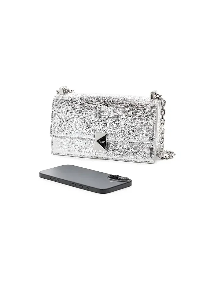 Сумка кроссбоди мини металлическая кожа Deco Kate Spade New York — изображение 3 из 5, прозрачный