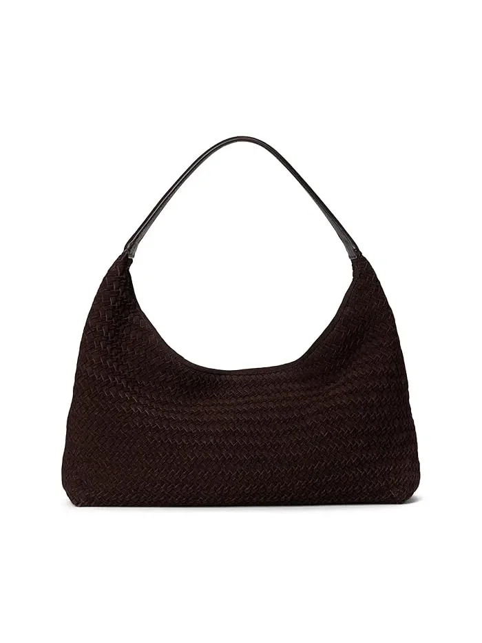 Сумка через плечо сумочка из замши Slouchy Shoulder Bag Suede Woven Madewell