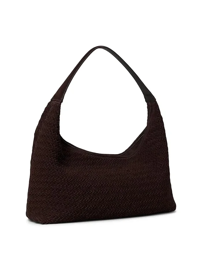 Сумка через плечо сумочка из замши Slouchy Shoulder Bag Suede Woven Madewell — 2