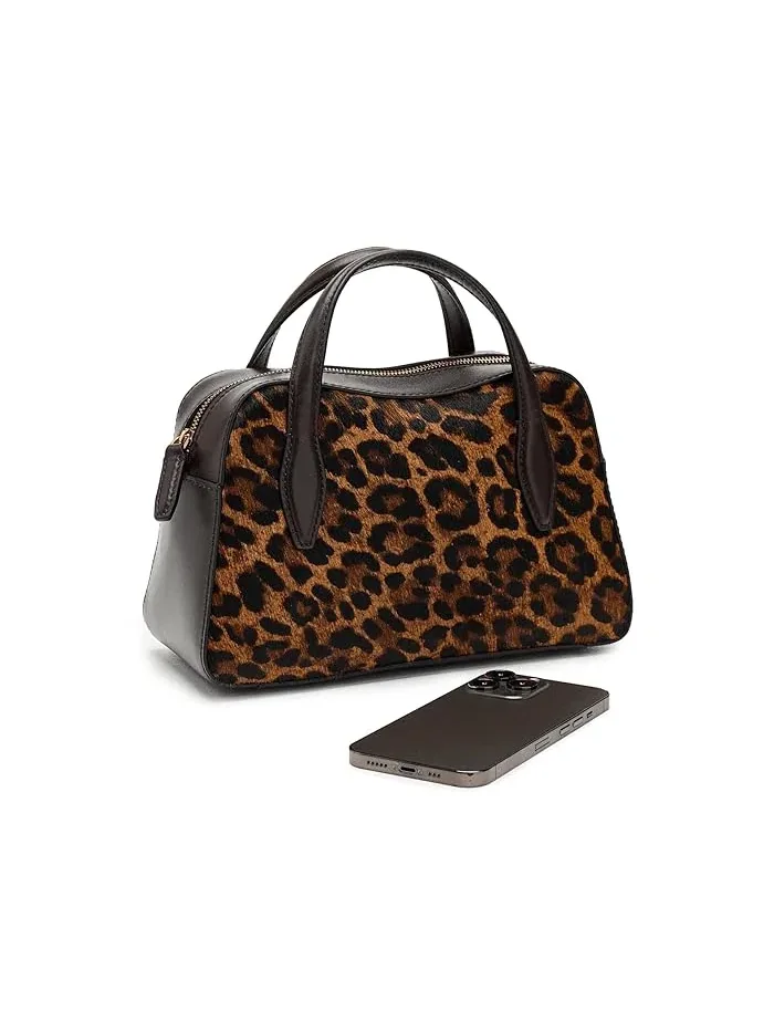 Сумка-сэтчел из кожи и волосатой кожи Soft Grain Sm Satchel Madewell — 3