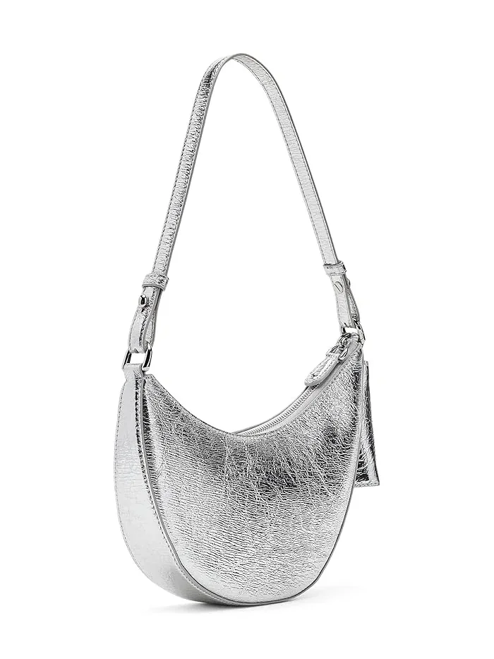 Сумка через плечо Duo Crinkle Metallic Mini Kate Spade New York — изображение 2 из 5, серебристый