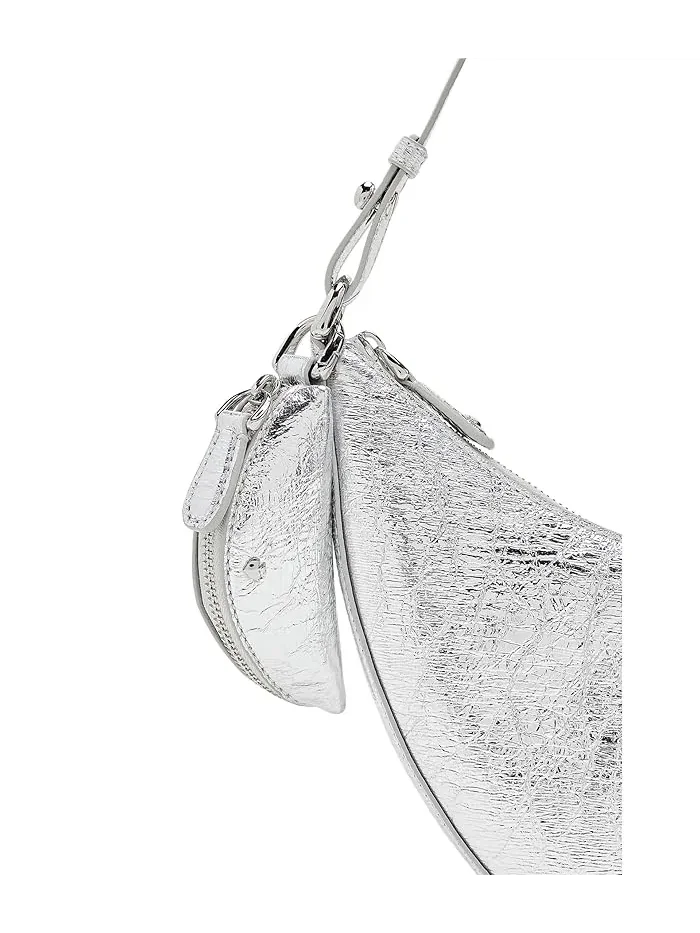 Сумка через плечо Duo Crinkle Metallic Mini Kate Spade New York — изображение 4 из 5, серебристый