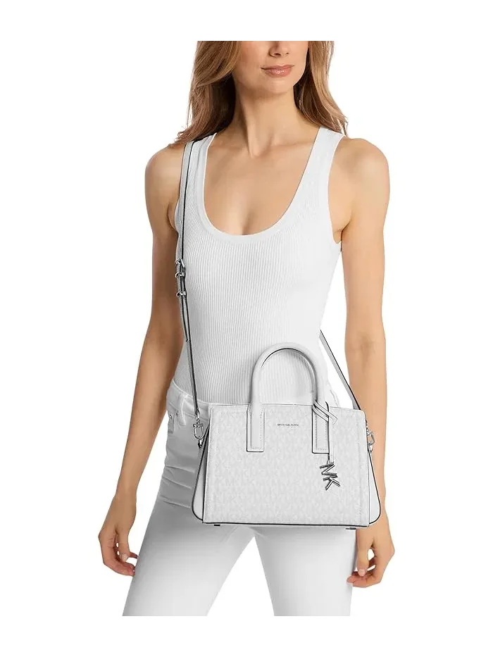 Сумка Laila Small Satchel MICHAEL Michael Kors — изображение 4 из 4, белый