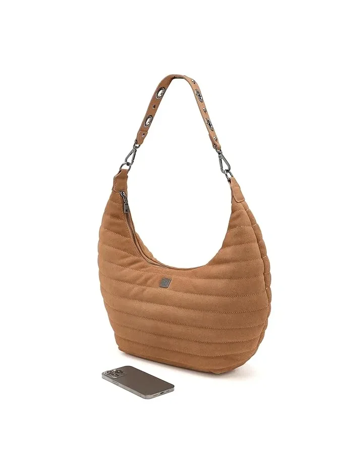 Сумка moon-shaped THINK ROYLN Moonstruck, Terracotta Suede — 3