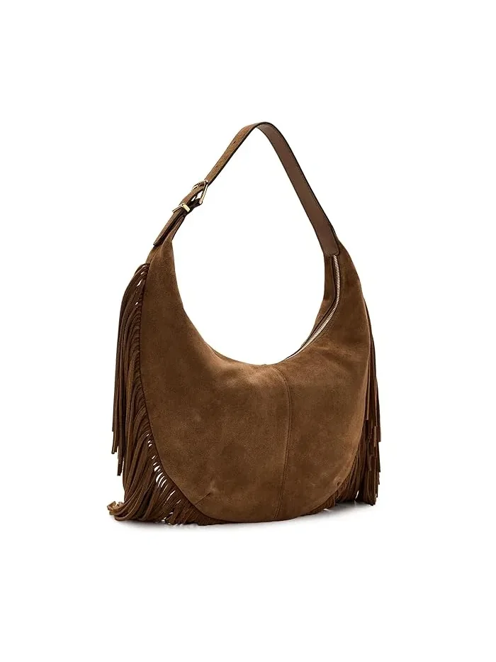 Сумка с бахромой Suede Essentials Med Curve Shoulder Madewell — 2