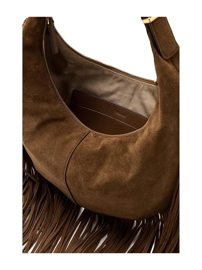 Сумка с бахромой Suede Essentials Med Curve Shoulder Madewell — 5