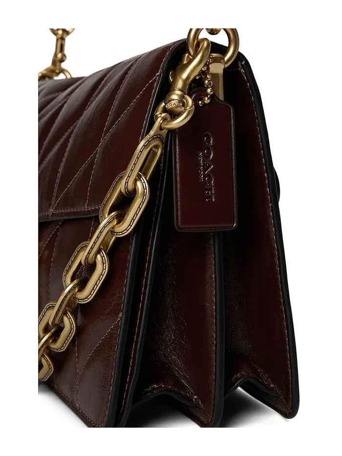 Сумка через плечо с квилтингом Chain Tabby COACH — изображение 4 из 5, зеленый